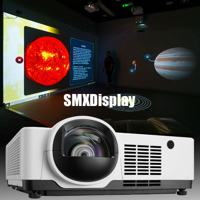 Short-Throw Laser Projector with 10W Speaker and Keystone Immersive Visual Projection