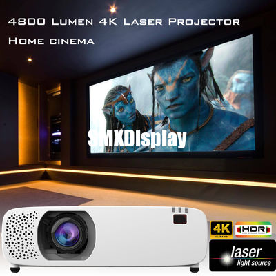Long Lifetime 4800 Lumen 4K Laser Projector With Laser Light Source For Energy Efficiency