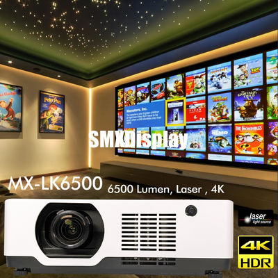 4K High Brightness 6500 Lumen Home Cinema Projector With HDR10 For Home Cinema